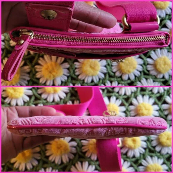 Juicy Couture Pink Crossbody Bag + Keychain Wallet - Picture 4 of 16